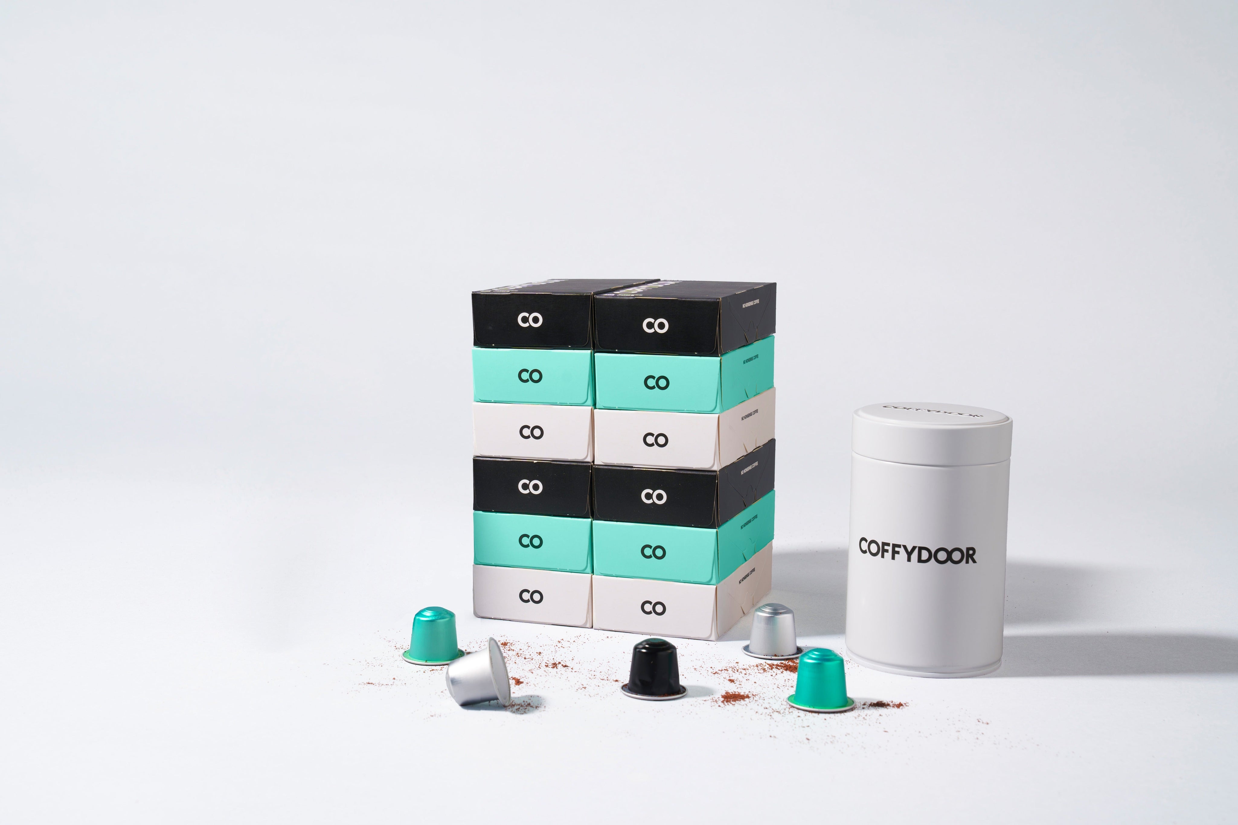 120 Nespresso®-kompatibla kapslar + Coffybox