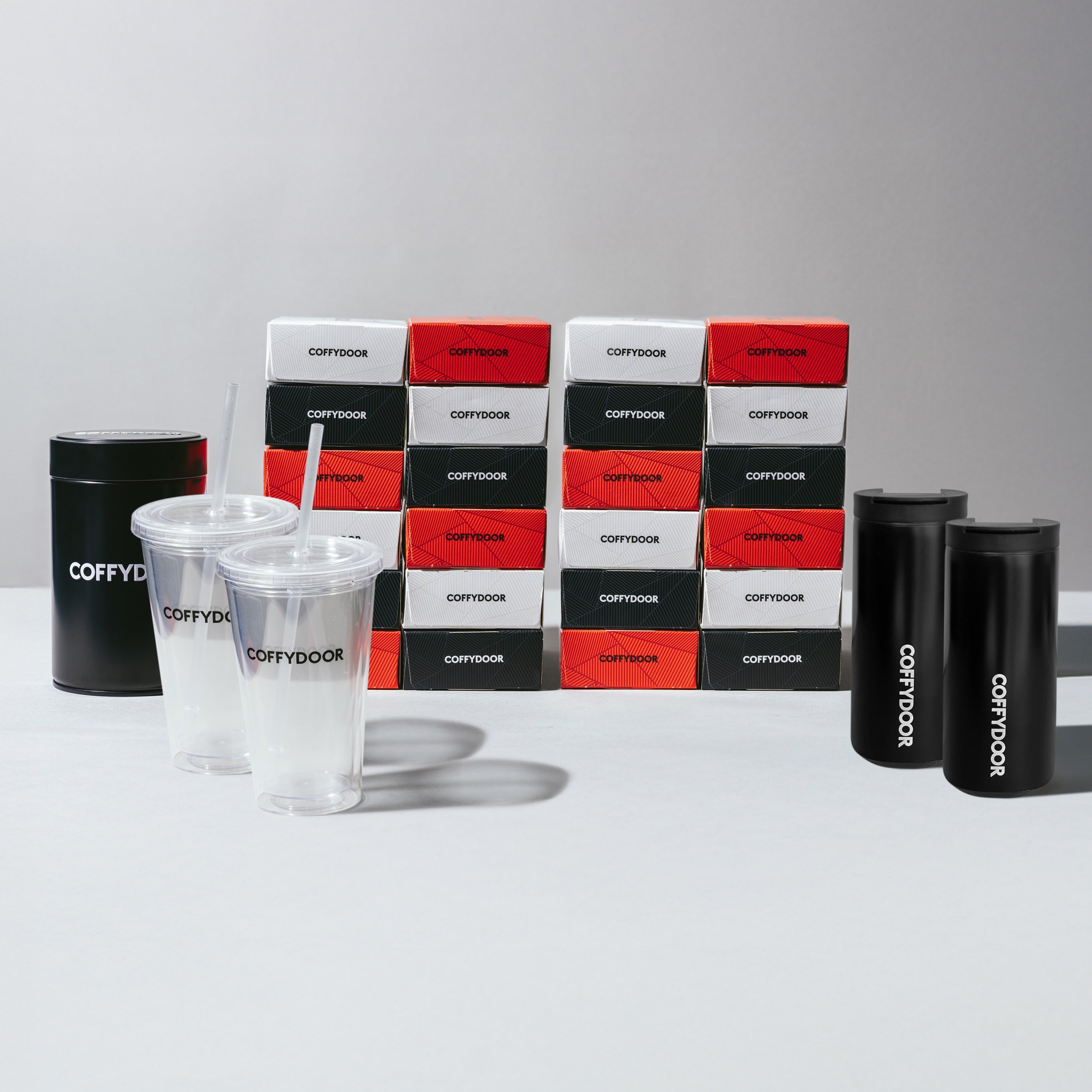 Julpaket :250 Nespresso®-kompatibla kapslar + 2x Gratis Termosmuggar + 2x Take-away muggar + Kapselhållare