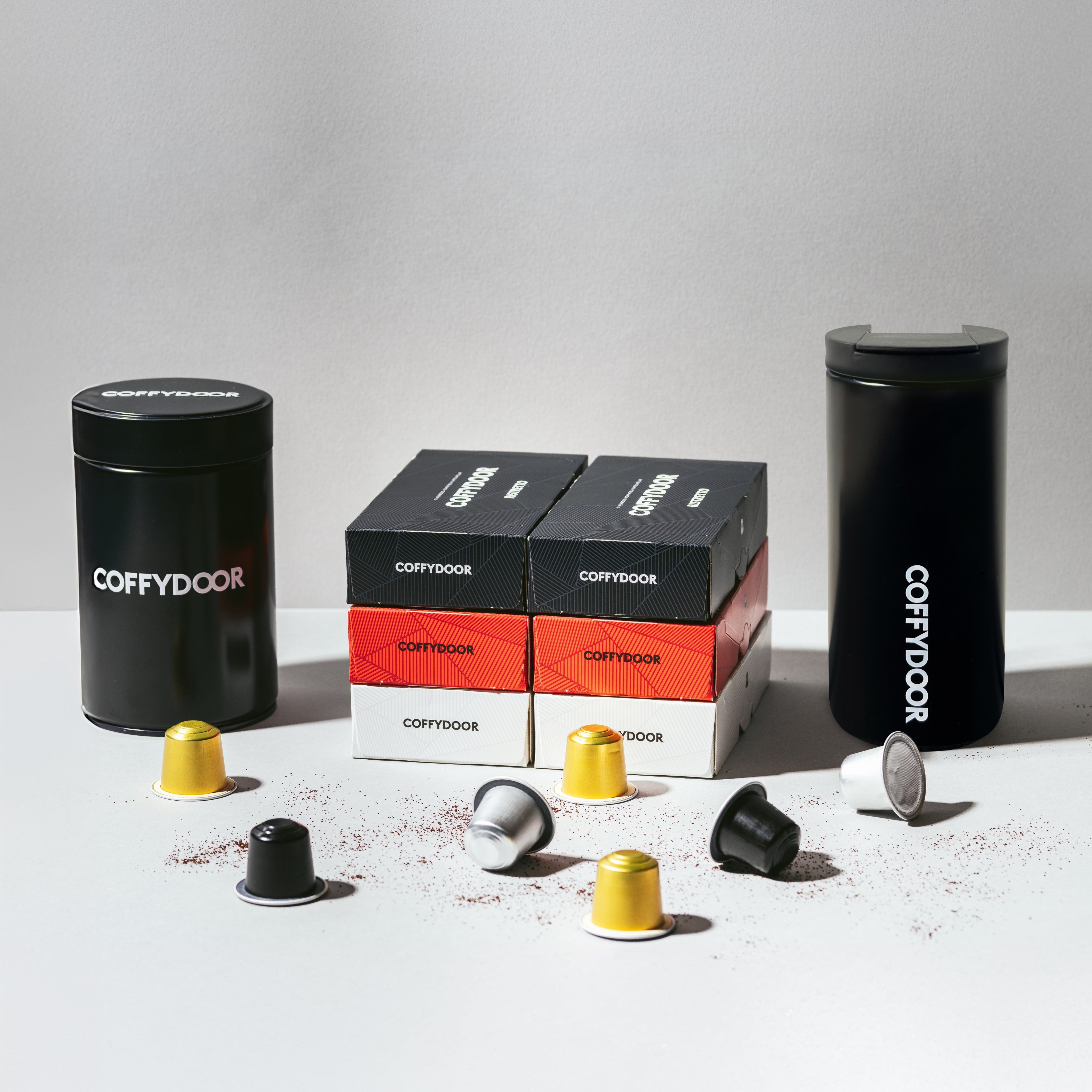 60 Nespresso-kompatibla kapslar + Gratis Termomugg + Gratis kapselhållare