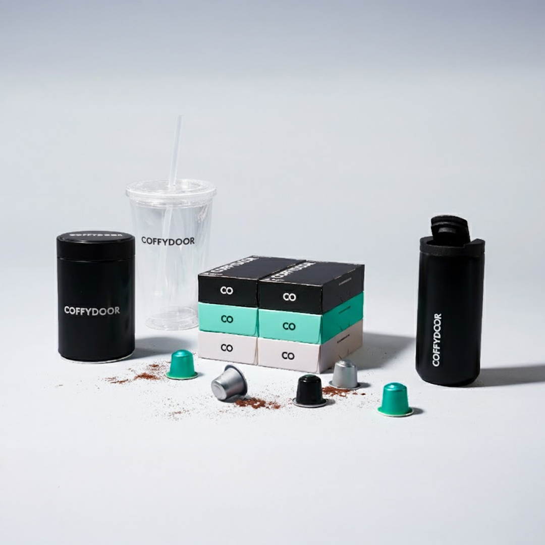Bundle Box 60 Capsules + Coffybox + Thermos Mug + Take Away Cup + Ebook