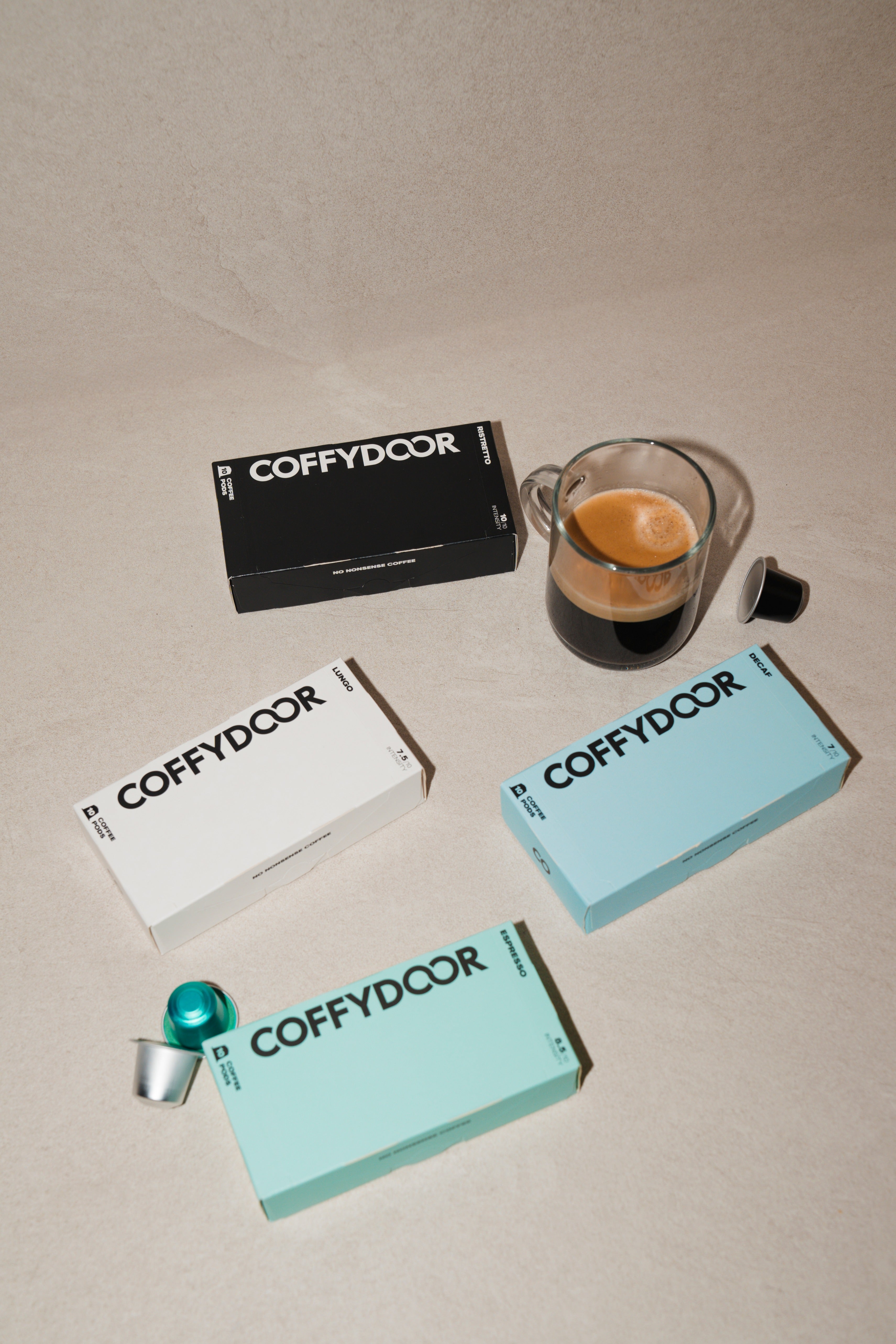 60 Nespresso®-kompatibla kapslar + 2 Coffycups