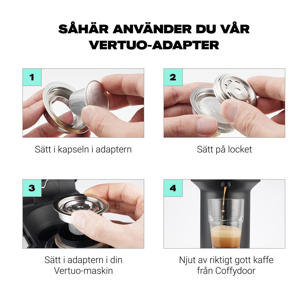 Vertuo Startpaket - 120 kapslar + Termosmugg+ Vertuo adapter