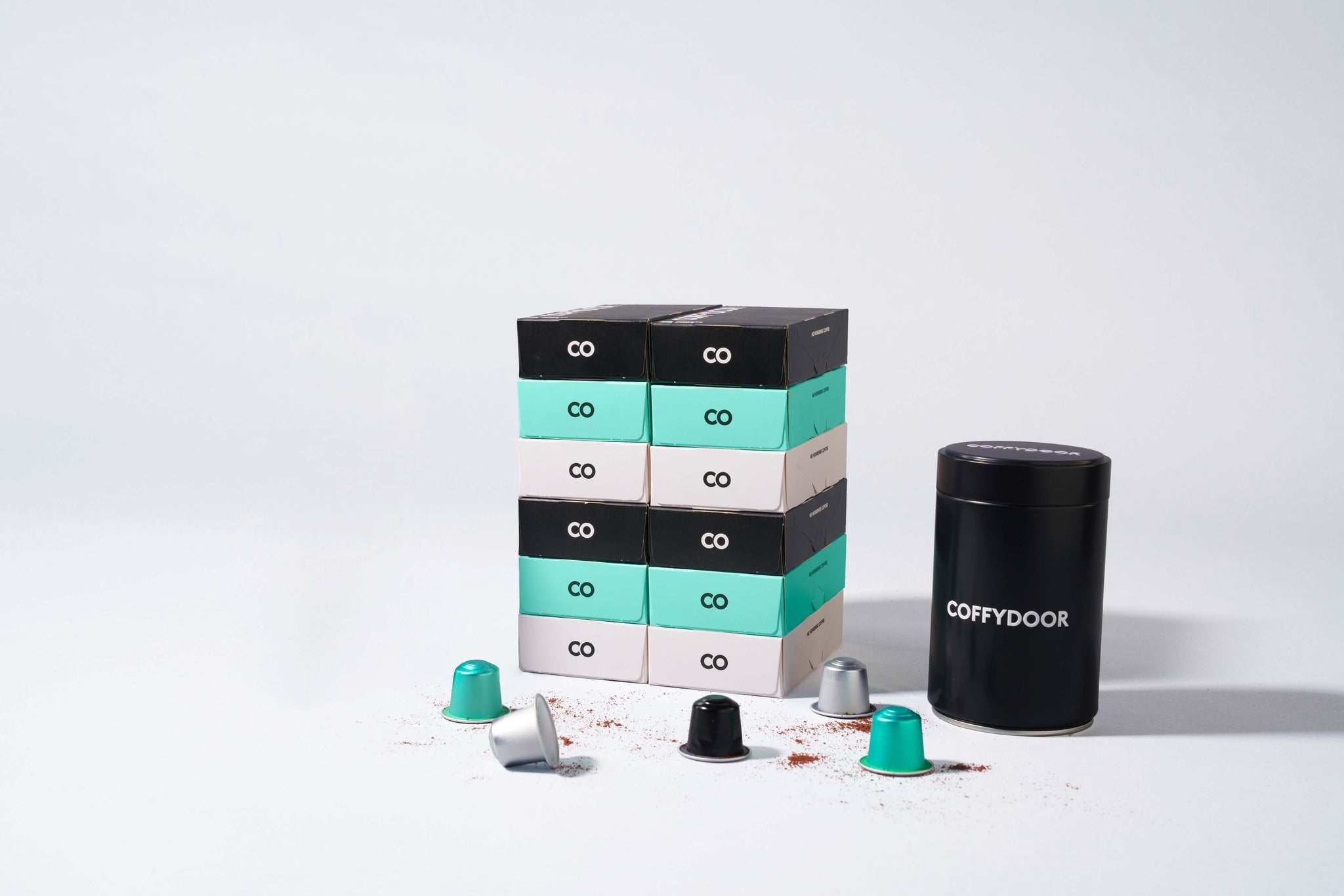 120 Nespresso®-kompatibla kapslar + Coffybox